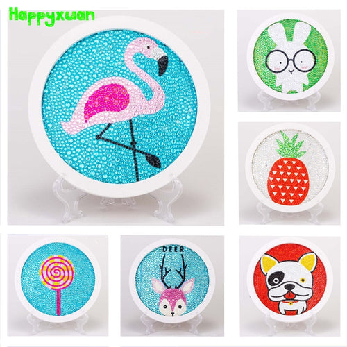 Happyxuan 2019 New Diamonds Painting DIY Kids Arts and Crafts Kits Educational Creative Toys for Girls Handicrafts Products Gift
