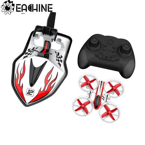 Eachine E015 With Flight Boat Car 3-mode Altitude Hold Mode RC Drone Quadcopter RTF Aircraft Toys Kid Yellow Red VS S9HW M69