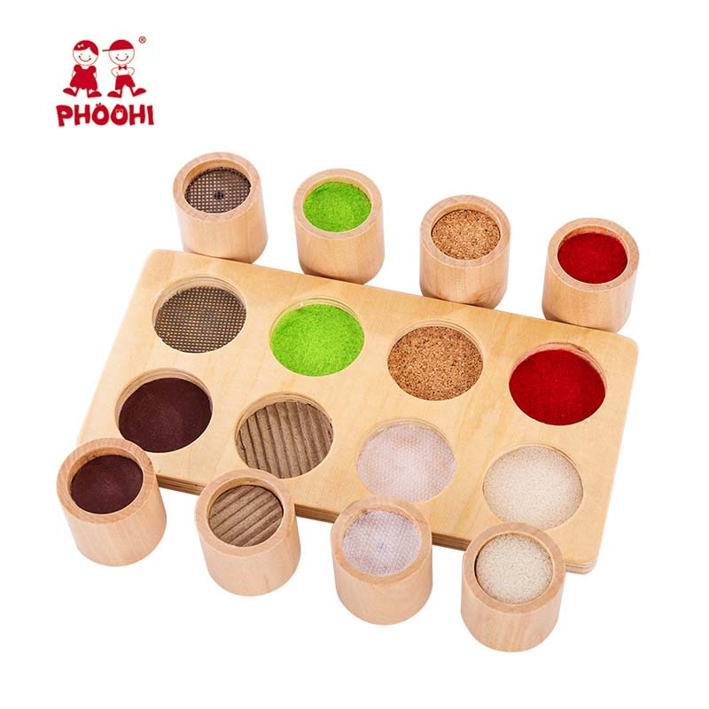 Baby Wooden Montessori Sensory Material Toy Kids Preschool Educational Tactile Toy For Children PHOOHI