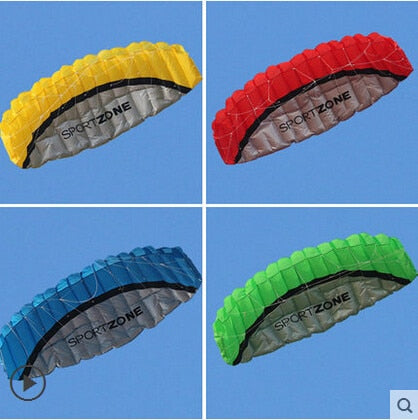Free Shipping High Quality 2.5m Dual Line 4 Colors Parafoil Parachute Sports Beach Kite Easy to Fly
