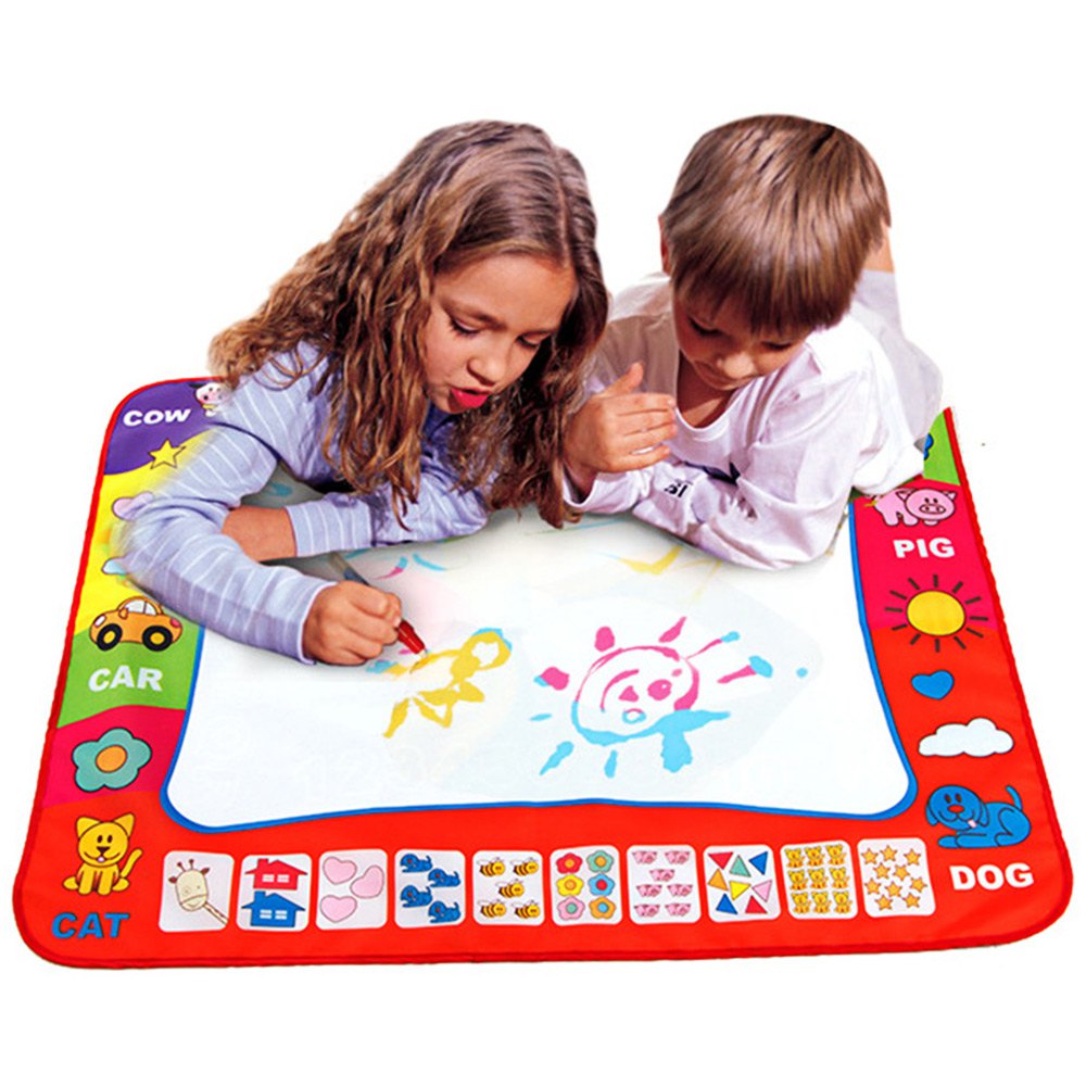 80 x 60cm Baby Kids Add Water with Magic Pen Doodle Painting Picture Water Drawing Play Mat in Drawing Toys Board Gift Christmas