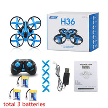 Load image into Gallery viewer, JJRC H36 Mini Drone RC Drone Quadcopters Headless Mode One Key Return RC Helicopter VS JJRC H8 Mini H20 Dron Best Toys For Kids