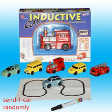 Load image into Gallery viewer, Hot Engineering Vehicles Mini Magic Toy Truck Children&#39;s Inductive Truck Toys Figure Tank Car Pen Draw Lines Induction Rail Car