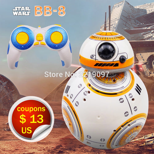 Fast Shipping Intelligent Star Wars Upgrade RC BB8 Robot With Sound Action Figure Gift Toys BB-8 Ball Robot 2.4G Remote Control