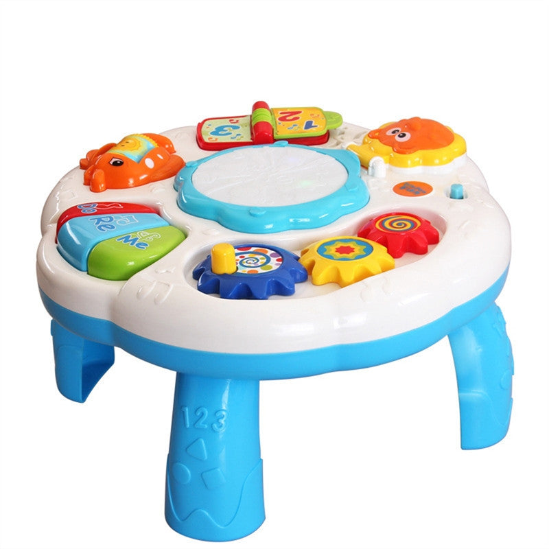 Baby Kids Musical Table Pre Kindergarten Early Educational Toy Development Activity Centers Music Learing Table for Toddlers