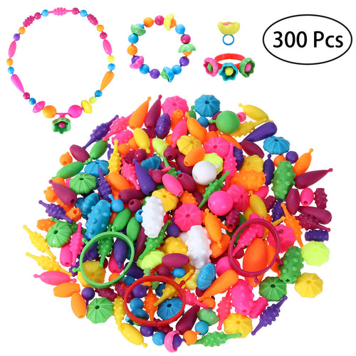 TOYMYTOY Pop Snap Beads Set Creative DIY Necklace Bracelet Jewelry Making Kit for Girls Art Crafts Educational Toy