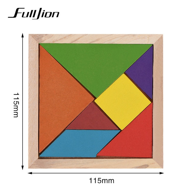 Fulljion Puzzle Games Math Toys For Children Model Wooden Learning Education Montessori 3D Puzzle Jigsaw Teaser Children Cubes