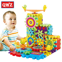 Load image into Gallery viewer, QWZ 81 Pieces Electric Gears 3D Puzzle Building Kits Plastic Bricks Educational Toys For Kids Toys For Children Christmas Gift