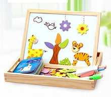 Load image into Gallery viewer, 100+PCS Wooden Magnetic Puzzle Figure/Animals/ Vehicle /Circus Drawing Board 5 styles Box Educational Toy Gift