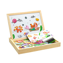 Load image into Gallery viewer, 100+PCS Wooden Magnetic Puzzle Figure/Animals/ Vehicle /Circus Drawing Board 5 styles Box Educational Toy Gift