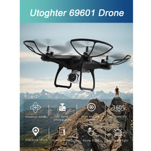 Load image into Gallery viewer, Utoghter 69601 720P Camera Wifi FPV Drone Voice Control Altitude Hold 3D Flip Headless RC Quadcopter