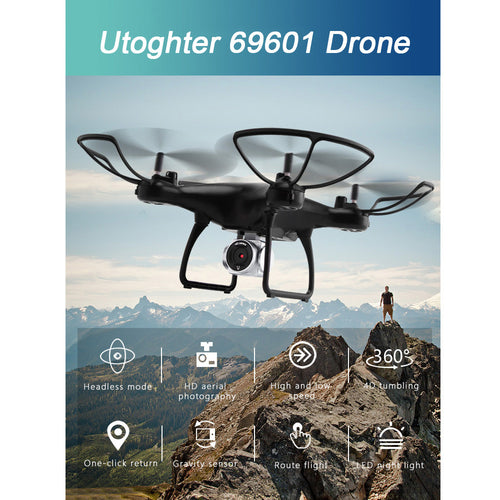 Utoghter 69601 720P Camera Wifi FPV Drone Voice Control Altitude Hold 3D Flip Headless RC Quadcopter