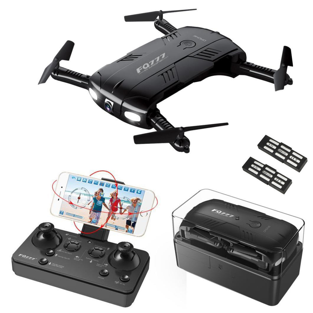 FQ777 FQ05 2.0MP Wifi Fpv Drone Camera Selfie Foldable Quadcopter Two Battery