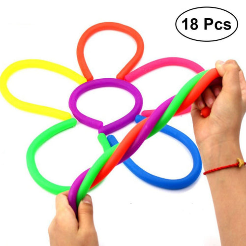 18Pcs Colorful Sensory Stretch Toys Autism Stretch Toy Stress Anxiety Reliever Fidget Toy Sensory Toys