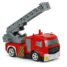 Load image into Gallery viewer, Kids Remote Control Fire Truck Toy DIY Rechargeable RC Construction Toys with Light