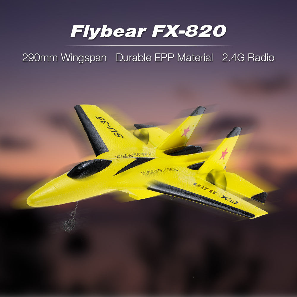 Flybear FX-820 2.4G 2CH Remote Control SU-35 Glider 290mm Wingspan EPP Micro Indoor RC Airplane Aircraft RTF