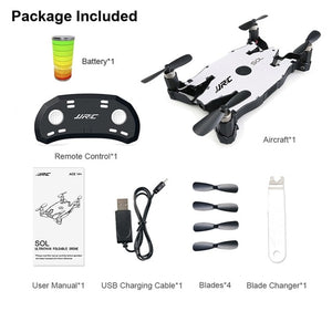 JJR/C JJRC H49 SOL Ultrathin Wifi FPV Selfie Drone 720P Camera Auto Foldable Arm Altitude Hold RC Quadcopter VS H37 H47 E57