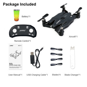 JJR/C JJRC H49 SOL Ultrathin Wifi FPV Selfie Drone 720P Camera Auto Foldable Arm Altitude Hold RC Quadcopter VS H37 H47 E57