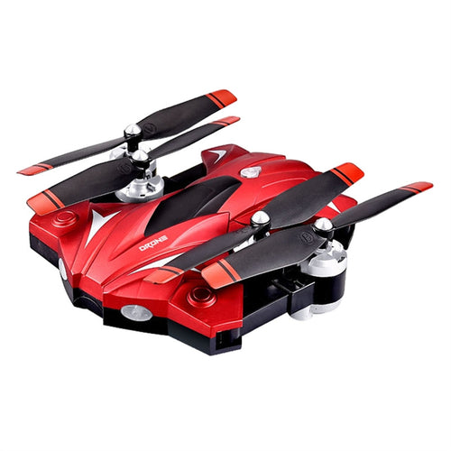 S13 Foldable Quadcopter Gimbal Altitude Hold Live LED Intelligent Premium Drone Helicopter (Red)