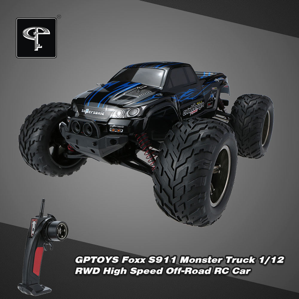 Original GPTOYS Foxx S911 Monster Truck 1/12 RWD High Speed Off-Road RC Car