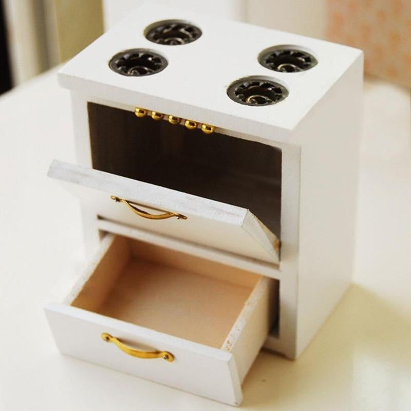 1:12 Doll House Accessories Pure White Mini Small Kitchen