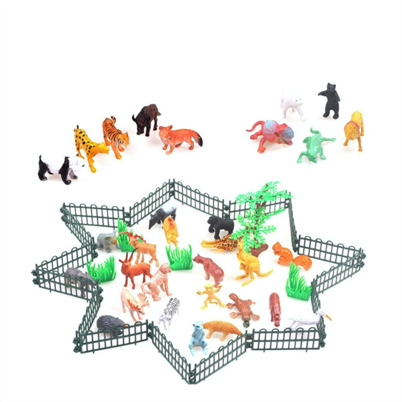 32 Pcs Animal Figure Set Realistic Animal Toys Mini Jungle Animal Party Favors For Kids Toddlers