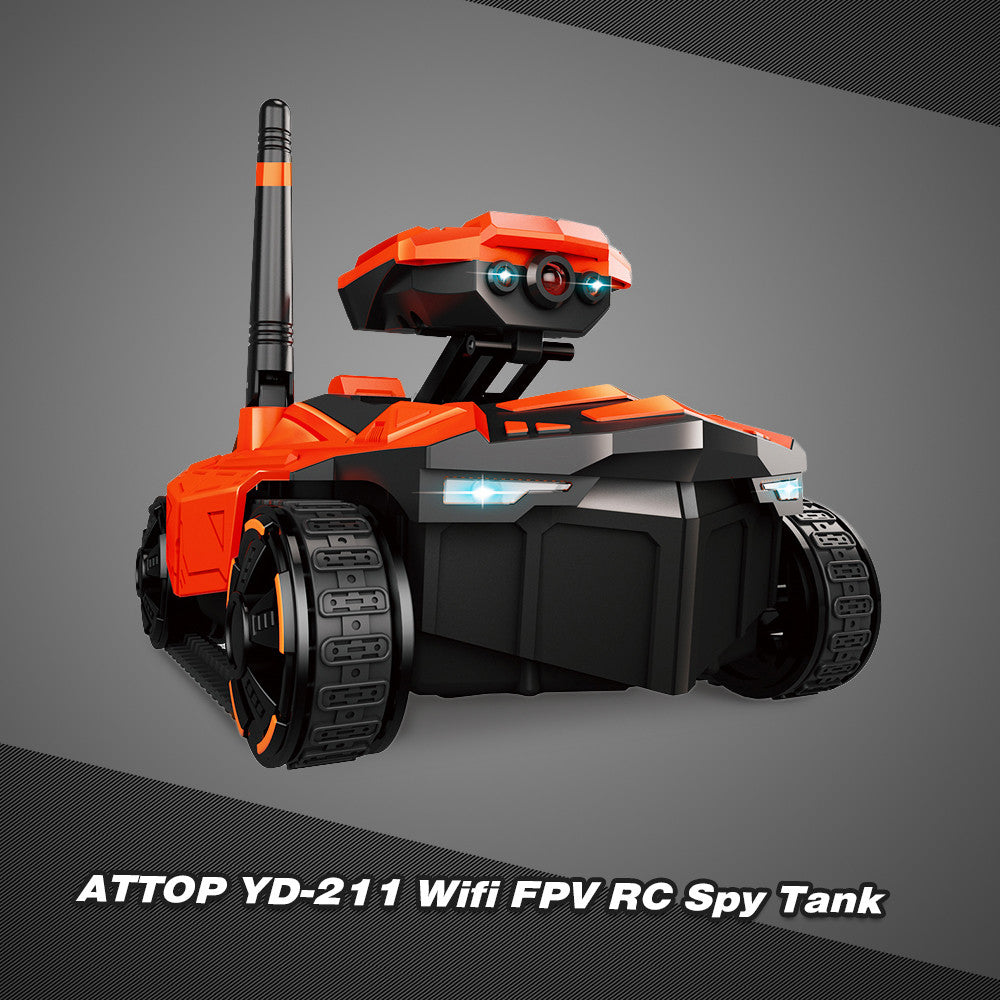 ATTOP YD-211 Wifi FPV 0.3MP Camera App Remote Control Spy Tank RC Toy Phone Controlled Robot