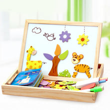 Load image into Gallery viewer, 100+Pcs Wooden Magnetic Puzzle Toys Children 3D Puzzle Figure/Animals/ Vehicle /Circus Drawing Board 5 Styles Learning Wood Toys