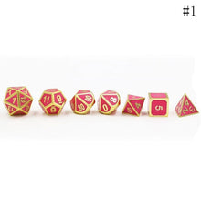 Load image into Gallery viewer, 7pcs/set Antique Metal Irregular Alloy Dice Polyhedral Dice   Bag Playing Board Game Table Games Toy