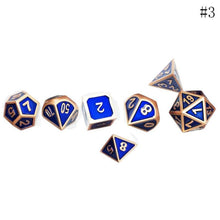 Load image into Gallery viewer, 7pcs/set Antique Metal Irregular Alloy Dice Polyhedral Dice   Bag Playing Board Game Table Games Toy