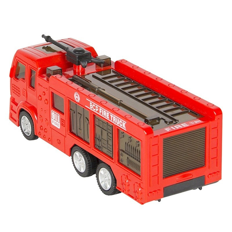 Kids Toy Fire Truck Electric Flashing Lights and Siren Sound  Bump and Go Action