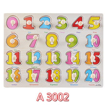 Load image into Gallery viewer, 30cm Kid Early educational toys baby hand grasp wooden puzzle toy alphabet and digit learning education child wood jigsaw toy