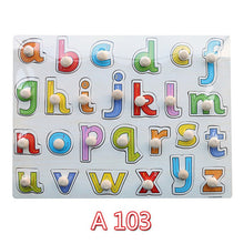 Load image into Gallery viewer, 30cm Kid Early educational toys baby hand grasp wooden puzzle toy alphabet and digit learning education child wood jigsaw toy