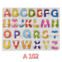 Load image into Gallery viewer, 30cm Kid Early educational toys baby hand grasp wooden puzzle toy alphabet and digit learning education child wood jigsaw toy