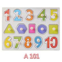 Load image into Gallery viewer, 30cm Kid Early educational toys baby hand grasp wooden puzzle toy alphabet and digit learning education child wood jigsaw toy