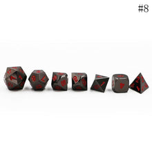 Load image into Gallery viewer, 7Pcs/set Antique Metal Polyhedral Dice   Bag DND RPG MTG Role Playing Board Game
