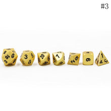 Load image into Gallery viewer, 7Pcs/set Antique Metal Polyhedral Dice   Bag DND RPG MTG Role Playing Board Game