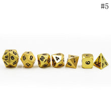 Load image into Gallery viewer, 7Pcs/set Antique Metal Polyhedral Dice   Bag DND RPG MTG Role Playing Board Game