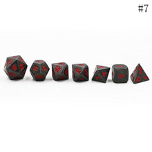 Load image into Gallery viewer, 7Pcs/set Antique Metal Polyhedral Dice   Bag DND RPG MTG Role Playing Board Game