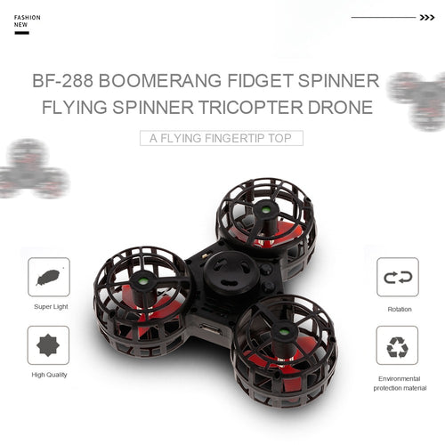 BF-288 Boomerang Fidget Spinner Flying Spinner Tricopter Drone