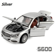 Load image into Gallery viewer, 1/32 Maybach S600 Diecast Metal Car Models High Simulation Vehicle Toy With Light Music 6 Doors Can Be Opened Gifts For Children