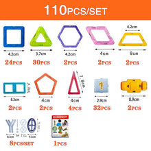 Load image into Gallery viewer, 184pcs-110pcs Mini Magnetic Designer Construction Set Model &amp; Building Toy Plastic Magnetic Blocks Educational Toys For Kids Gif