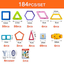 Load image into Gallery viewer, 184pcs-110pcs Mini Magnetic Designer Construction Set Model &amp; Building Toy Plastic Magnetic Blocks Educational Toys For Kids Gif