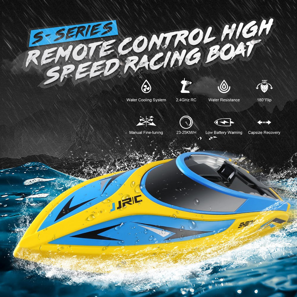 JJR/C S2 Shark 2.4GHz 2CH 25KM/h Portable Mini RC Boat Remote Control Speedboat