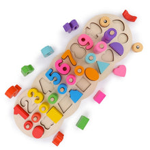 Load image into Gallery viewer, Wooden Montessori Materials Learning To Count Numbers Matching Digital Shape Match Early Education Teaching Math Toys Children