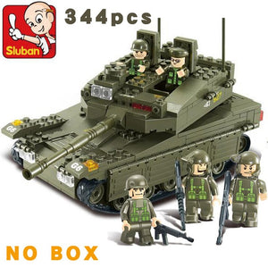 Sluban compatible legoed Military Tank world war 2 Army figures Series Set troops Building Blocks Bricks Helicopter Model Toys