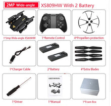 Load image into Gallery viewer, Visuo XS809W XS809HW Quadcopter Mini Foldable Selfie Drone with Wifi FPV 0.3MP/2MP Camera Altitude Hold RC Dron Vs JJRC H47 E58