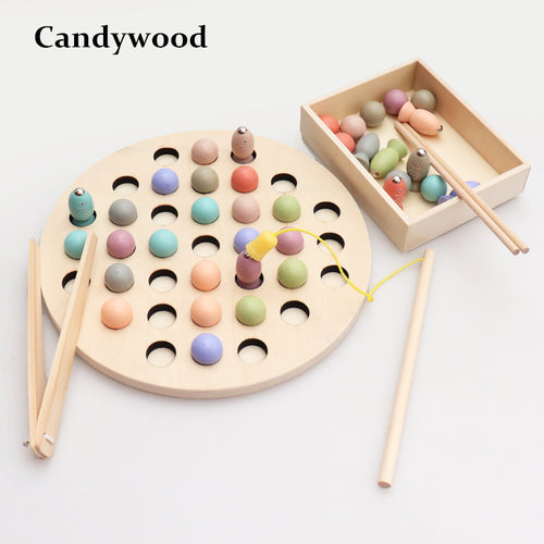 Candywood 2019 New Arrival Kids Early Educational Toys Clip Beads Fishing Multi-functional learning Toy For Children Montessori