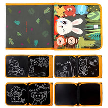 Load image into Gallery viewer, Tumama Portable Soft Chalk Board Drawing Book Animal Marine Life Coloring Book DIY Blackboard Painting Drawing Board with Chalk