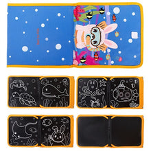 Load image into Gallery viewer, Tumama Portable Soft Chalk Board Drawing Book Animal Marine Life Coloring Book DIY Blackboard Painting Drawing Board with Chalk